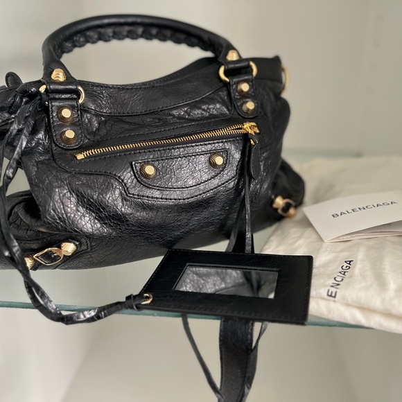 Balencigia Black Leather Handbag - Picture 4 of 6